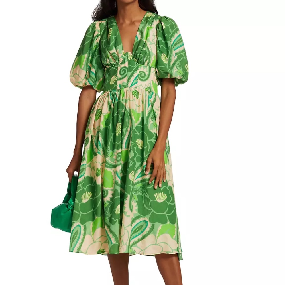FARM Rio New Groove Midi Dress TROPICAL GROOVE